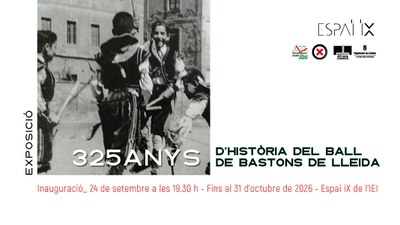 cartell promocional: 325 anys d'història del Ball de Bastons de Lleida.