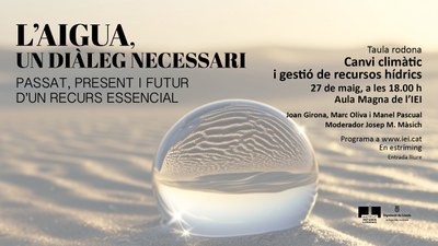 cartell promocional: l'aigua un diàleg necessari.