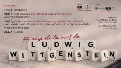 cartell promocional: Ludwig Wittenstein.