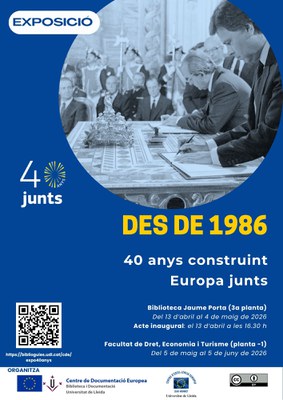Des de 1986, 40 anys construint Europa junts.