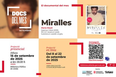 El Documental del mes “Miralles”.