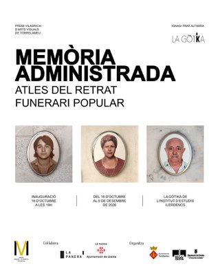 Cartell promocional: Exposició Memòria Administrada.