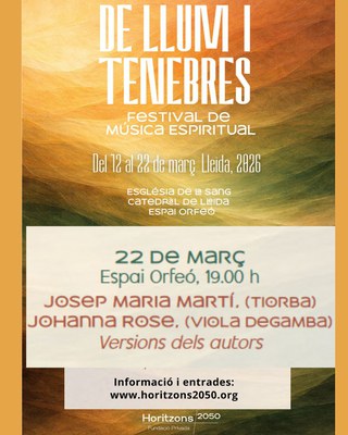 Cartell del Festival "De llum i tenebres".
