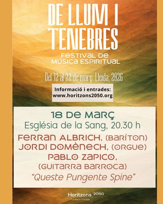 Cartell del Festival "De llum i tenebres".