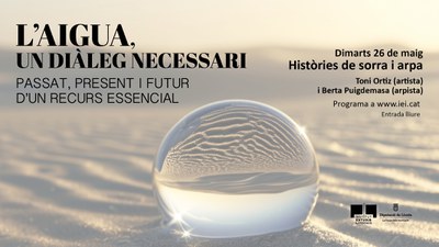Cartell promocional: l'aigua un diàleg necessari.