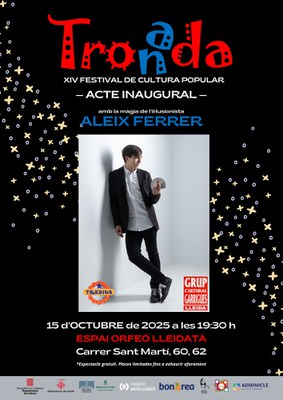 Cartell de l'activitat inaugural del XIV Festival Tronada de Lleida.