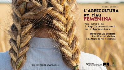 Cartell promocional l'agricultura en clau femenina.