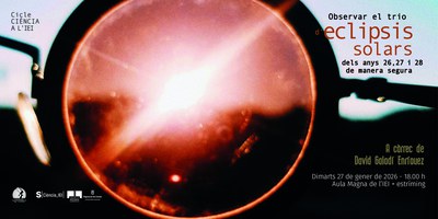 Cartell promocional: Cicle Ciència a l'IEI-Eclipsi.