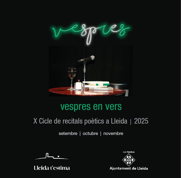 VESPRES EN VERS 2025 - X Cicle de recitals poètics a Lleida